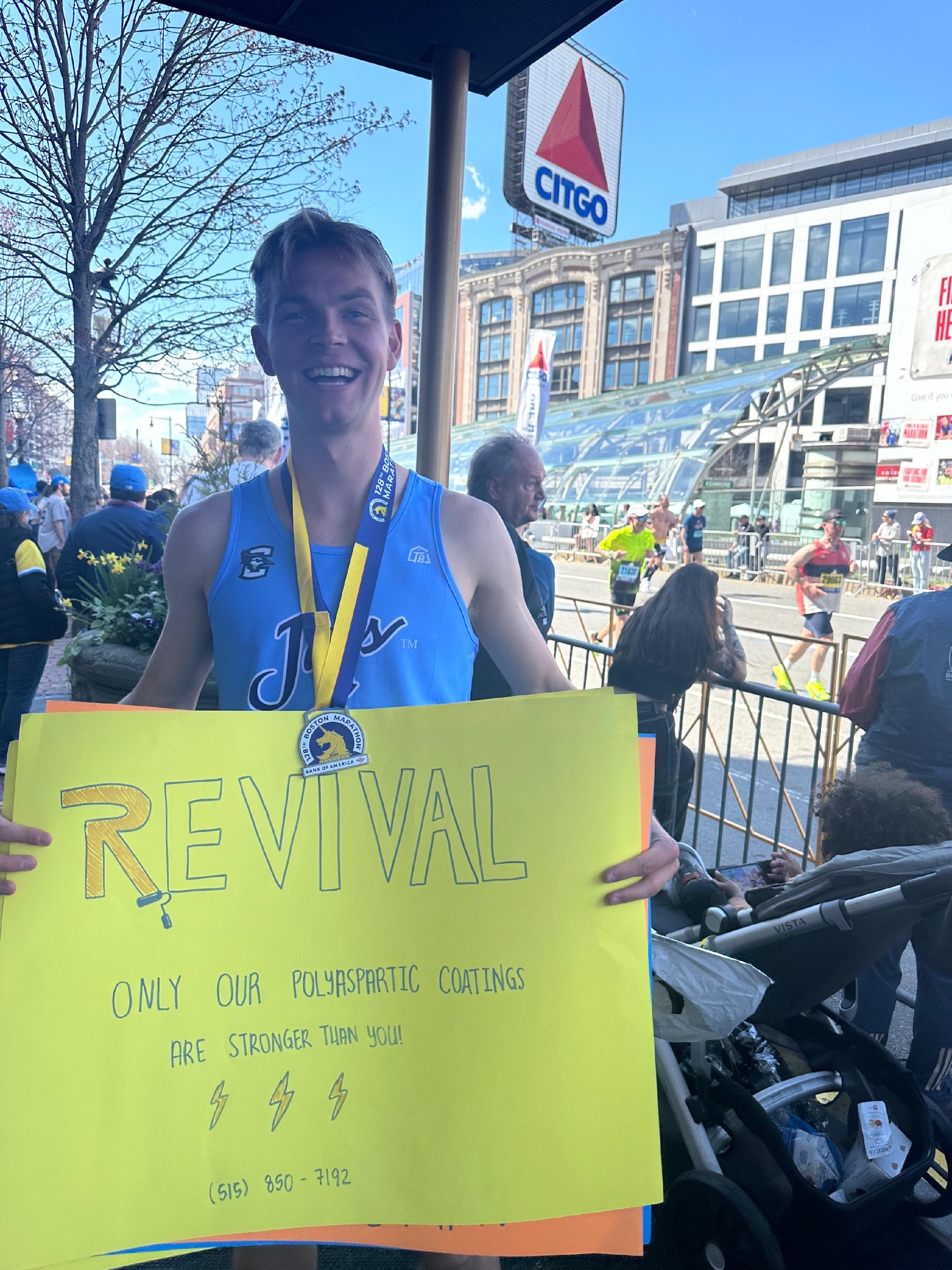 Bryce at the Boston Marathon