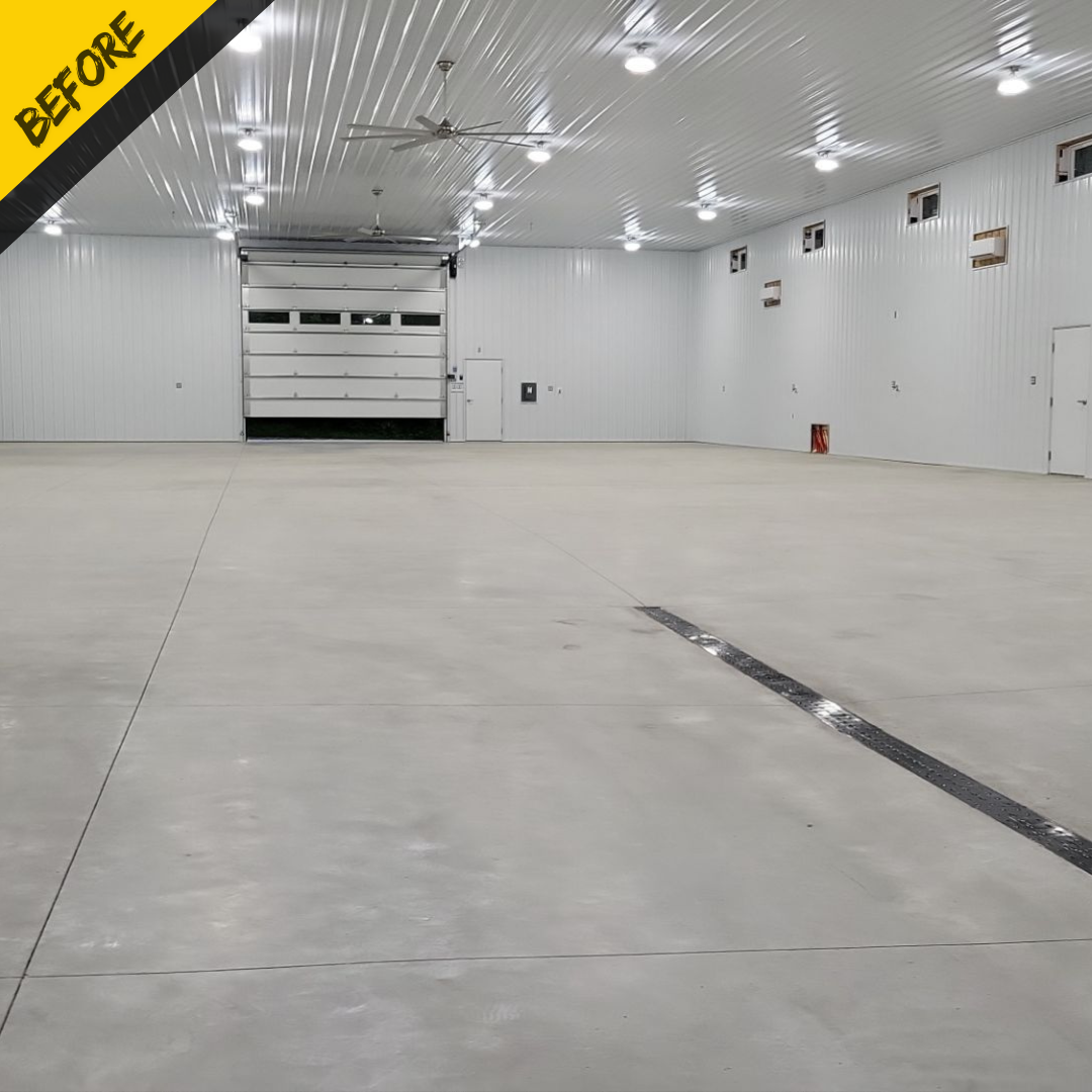 Concrete floor before Revival coating