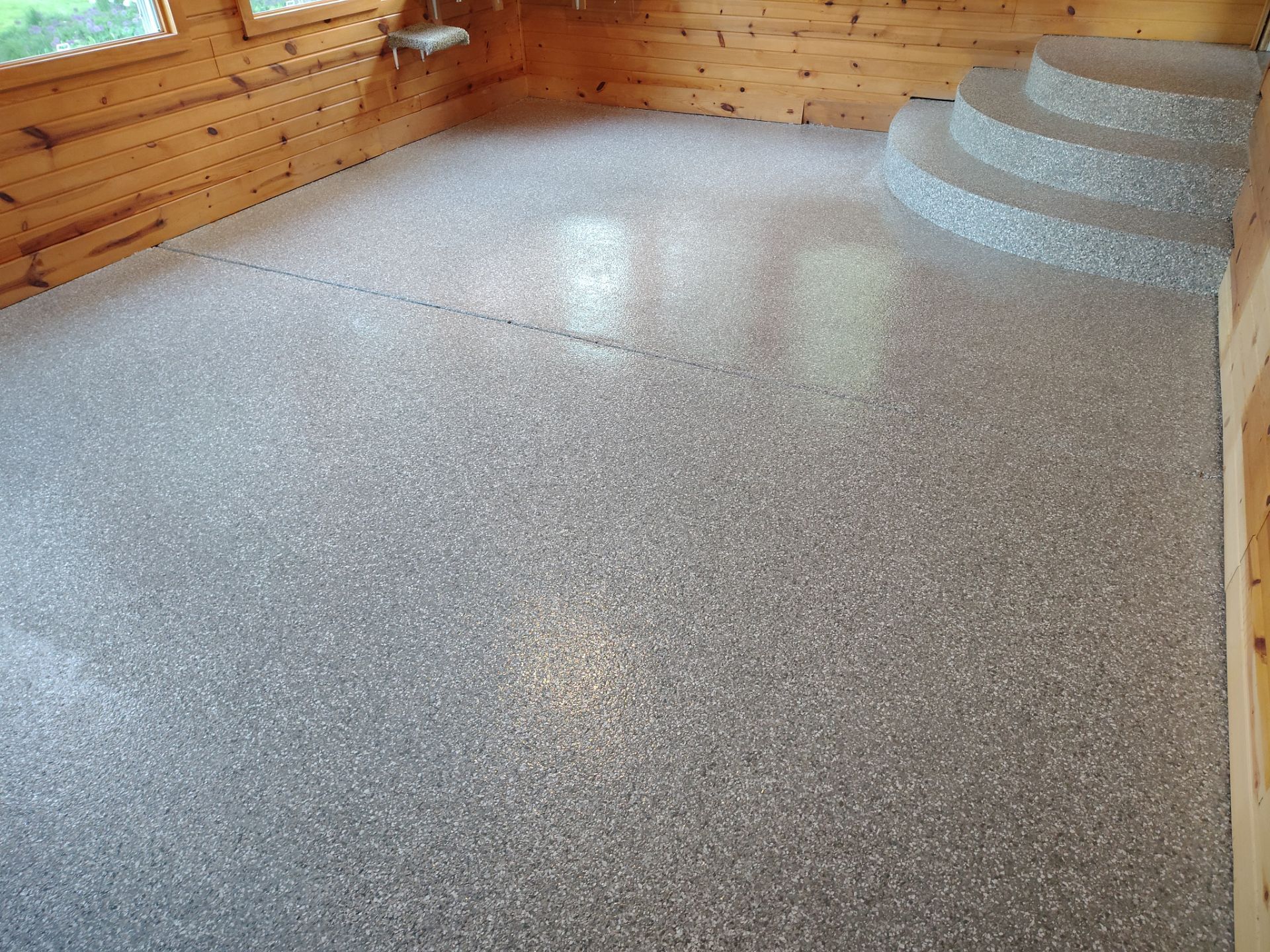 Basement floor coating by Revival