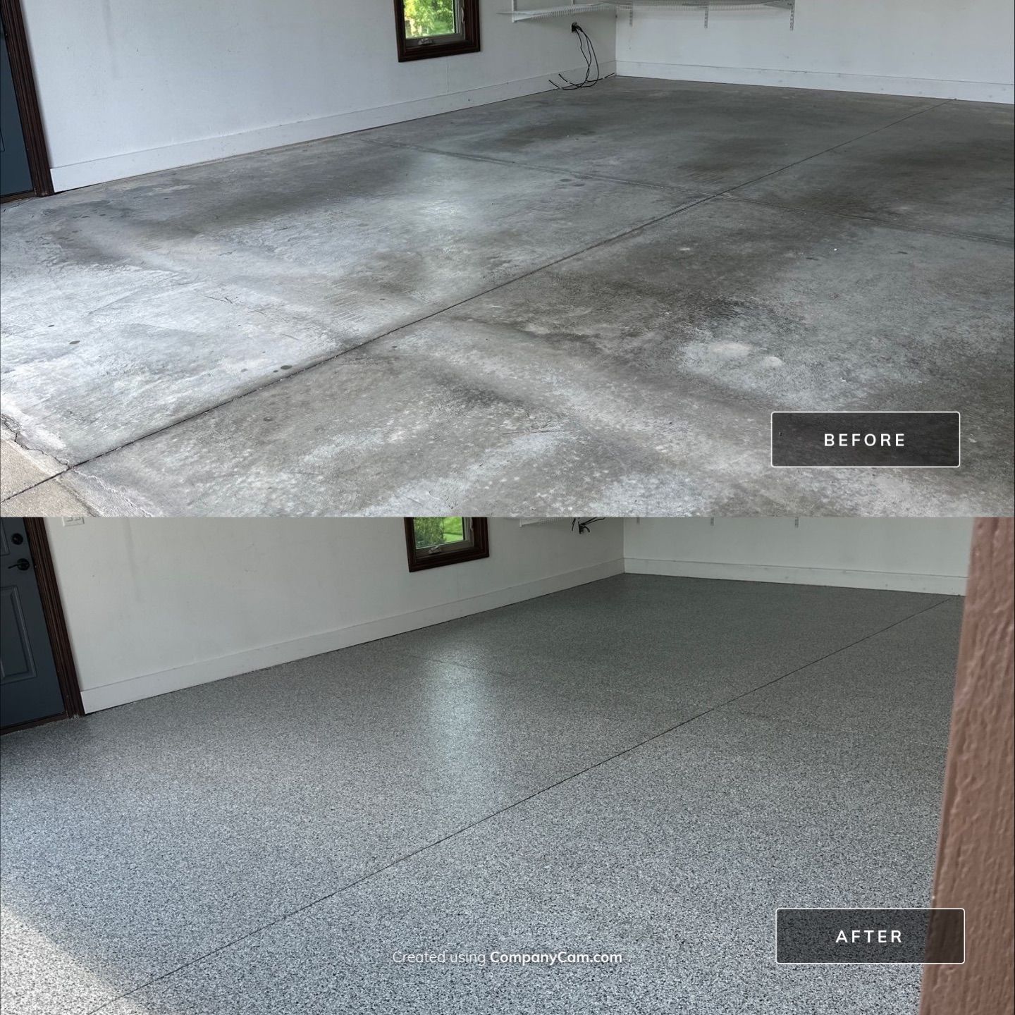 Garage floor coated by Revival Concrete Coatings