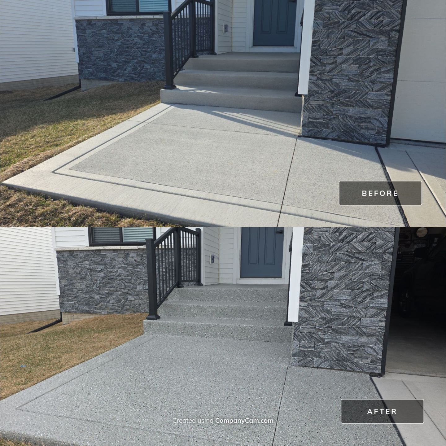 Patio before and after
